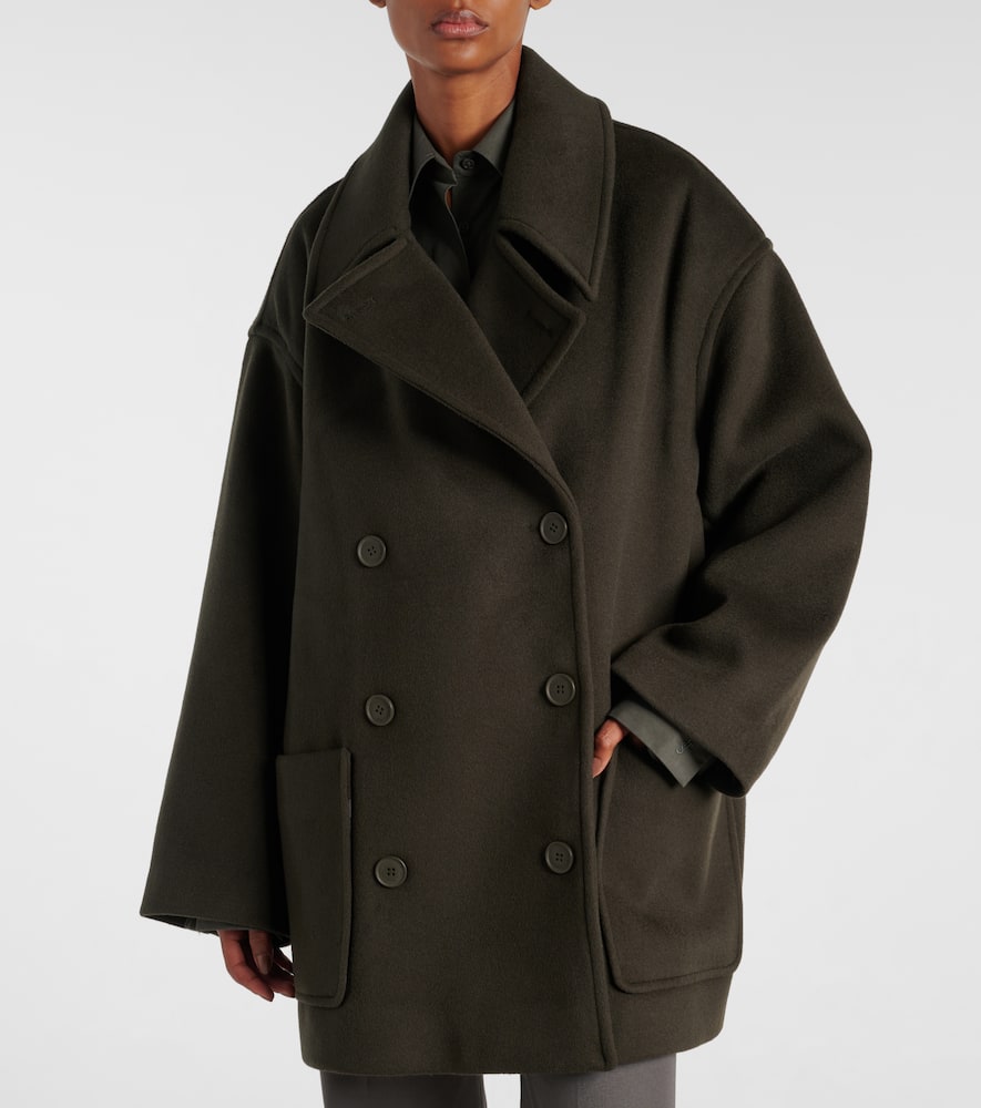 The Frankie Shop Marian oversized wool-blend peacoat