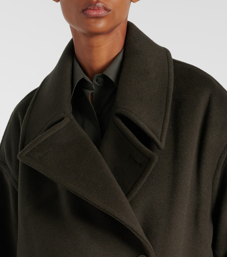 The Frankie Shop Marian oversized wool-blend peacoat
