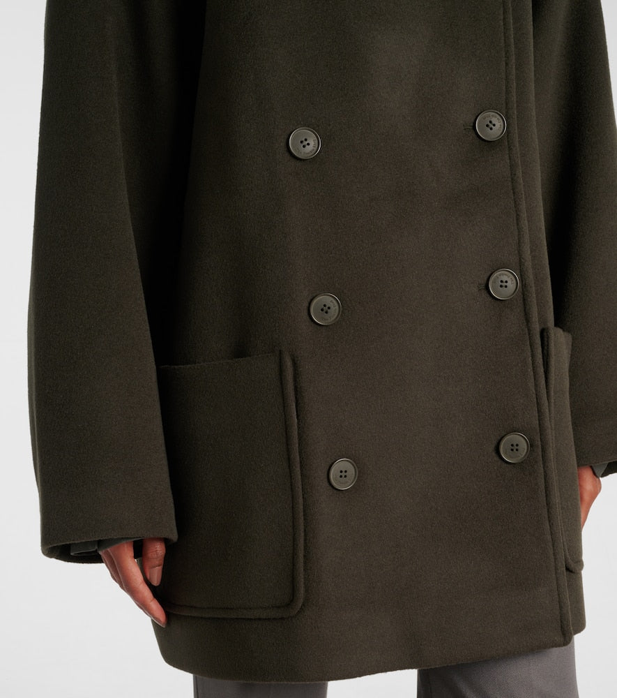 The Frankie Shop Marian oversized wool-blend peacoat