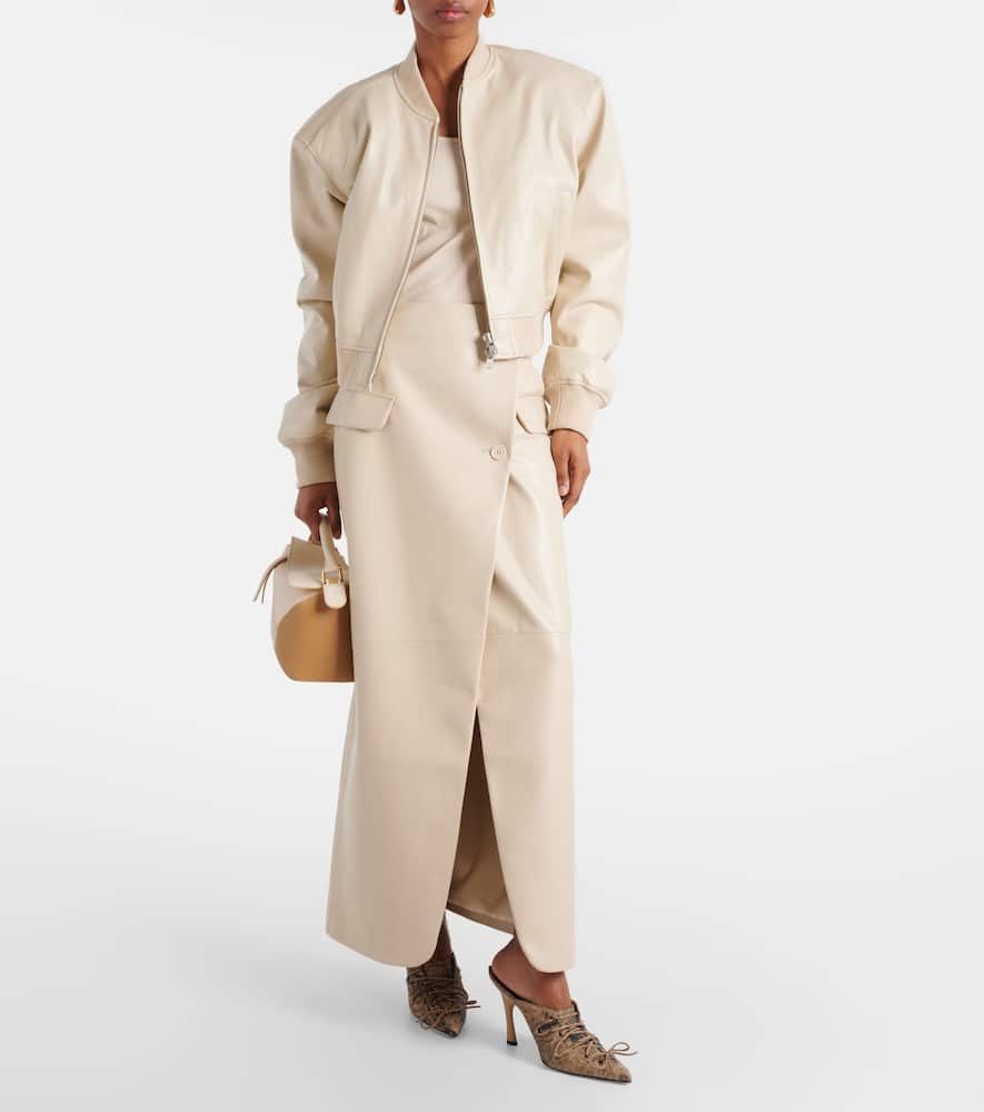 The Frankie Shop Micky faux leather bomber jacket