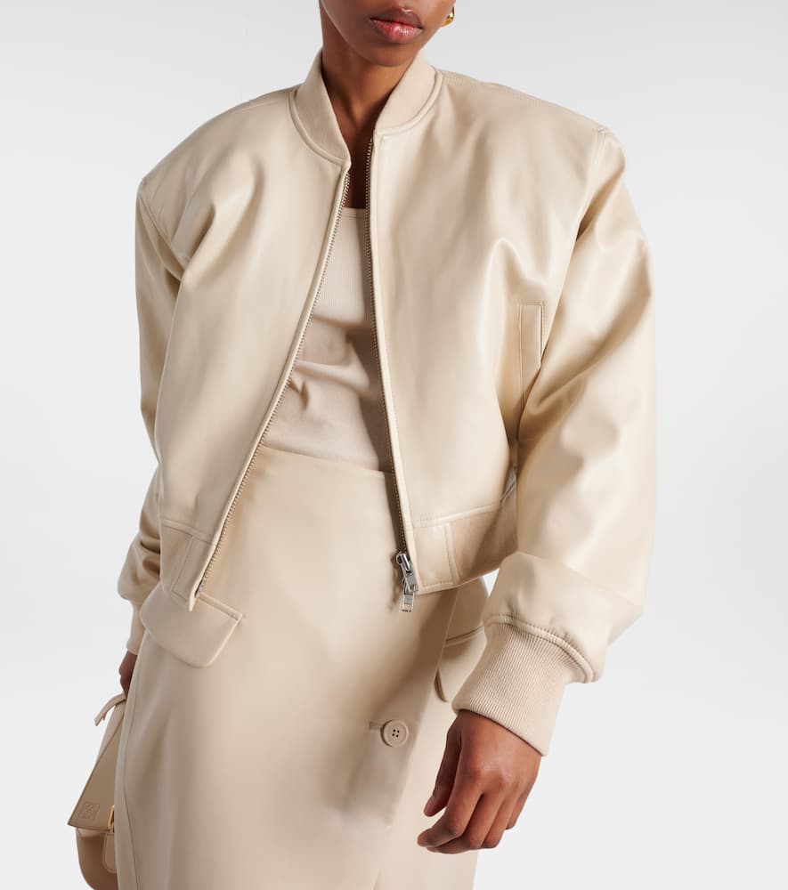 The Frankie Shop Micky faux leather bomber jacket