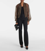 The Frankie Shop Micky silk-blend bomber jacket