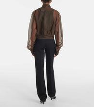 The Frankie Shop Micky silk-blend bomber jacket