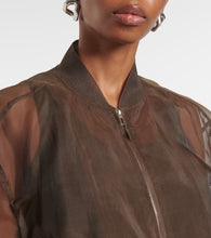 The Frankie Shop Micky silk-blend bomber jacket