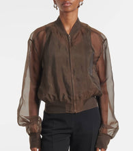 The Frankie Shop Micky silk-blend bomber jacket