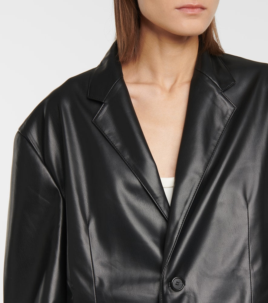 The Frankie Shop Olympia faux leather blazer