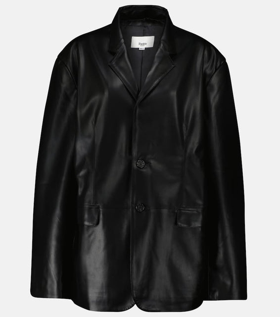 The Frankie Shop Olympia faux leather blazer