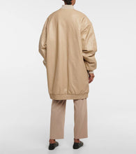 The Frankie Shop Oversized faux leather bomber jacket