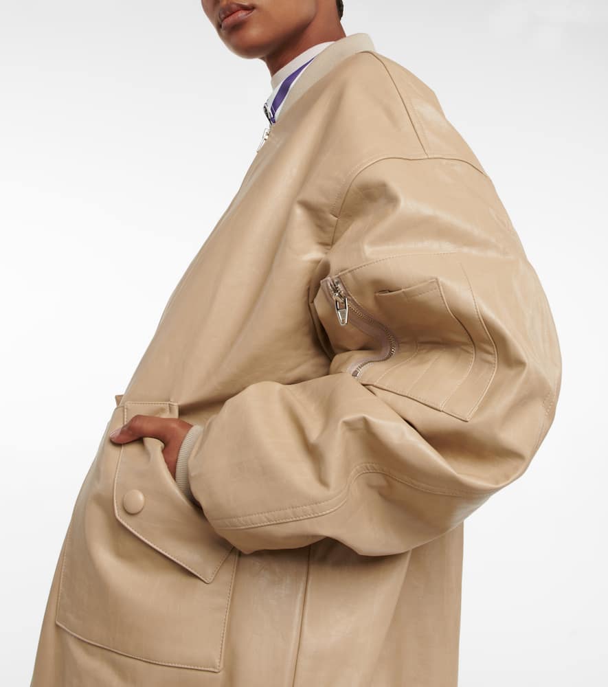 The Frankie Shop Oversized faux leather bomber jacket