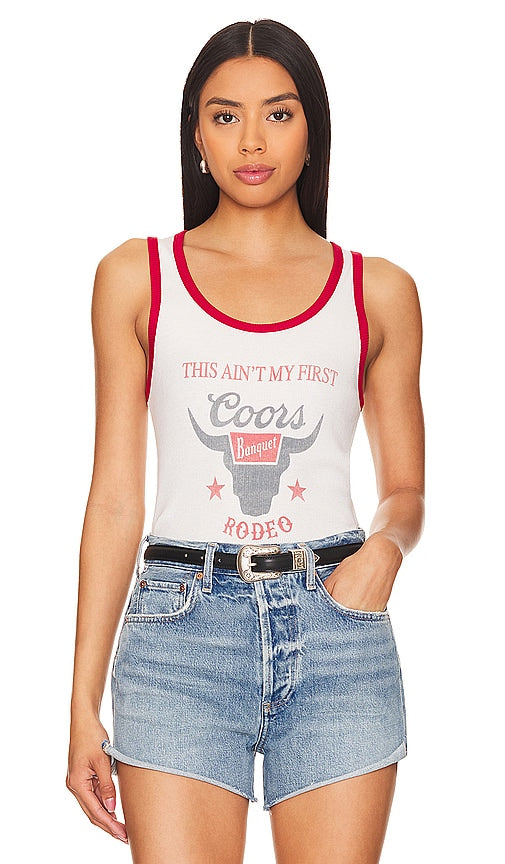 The Laundry Room Ain't My First Coors Rodeo Rib Tank in White - The Laundry Room Ain't My First Débardeur Coors Rodeo Rib en blanc - 洗衣房不是我的第一款 Coors Rodeo 白色罗纹背心 - „The Laundry Room Ain't My First Coors Rodeo Rib Tank“ in Weiß - The Laundry Room은 나의 첫 번째 쿠어스 로데오 립 탱크가 아닙니다. - La lavanderia non è la mia prima canotta Coors Rodeo Rib in bianco
