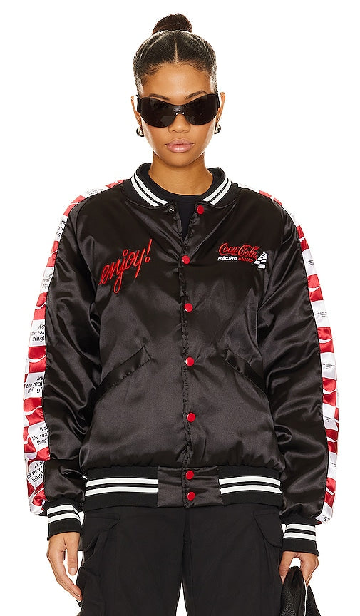 The Laundry Room Coca Cola Racing Stadium Jacket in Black
