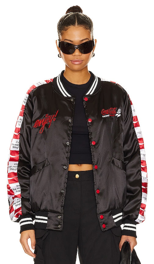 The Laundry Room Coca Cola Racing Stadium Jacket in Black