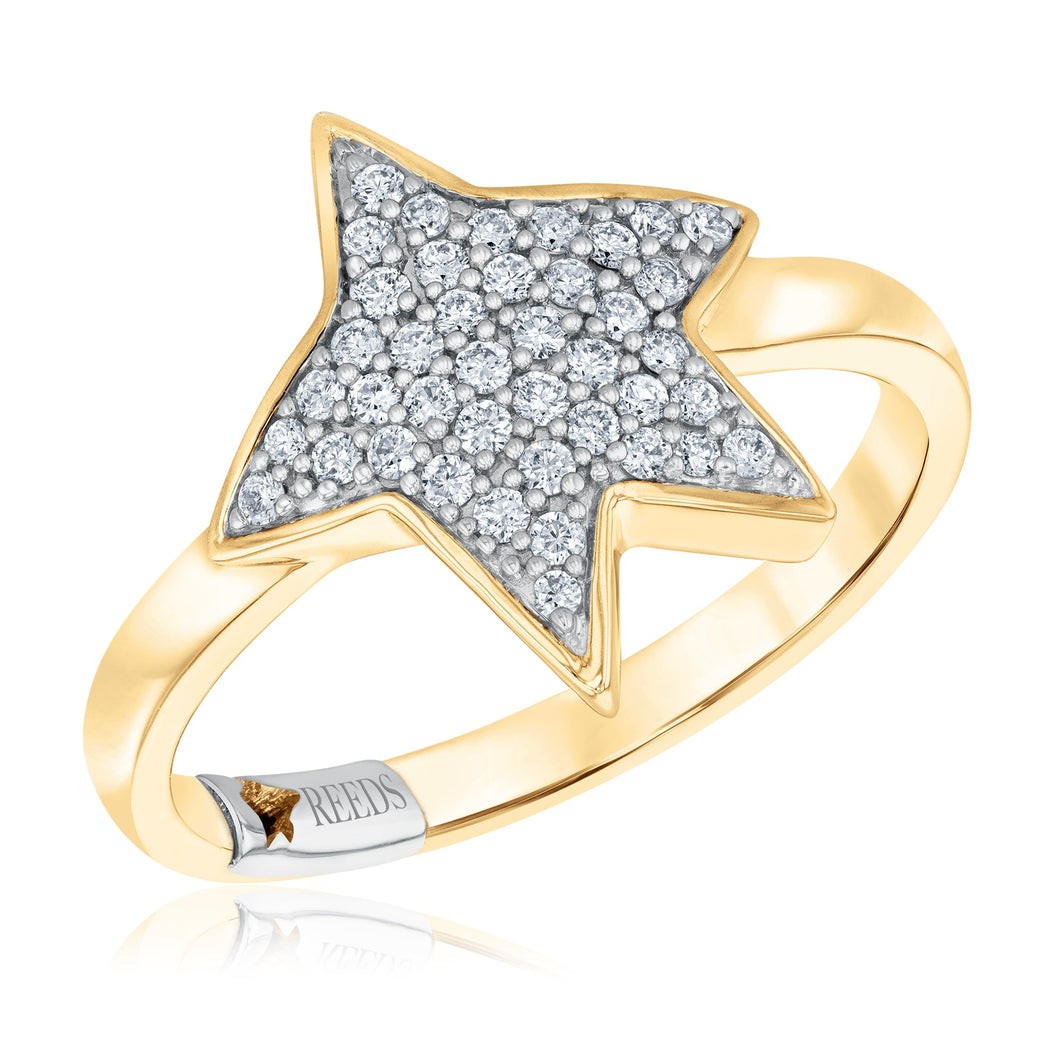 The Little Prince(R) 1/4ctw Diamond Star Two-Tone Ring