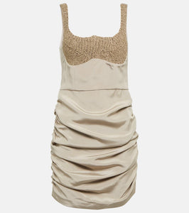 The Mannei Almeria ruched silk-blend minidress