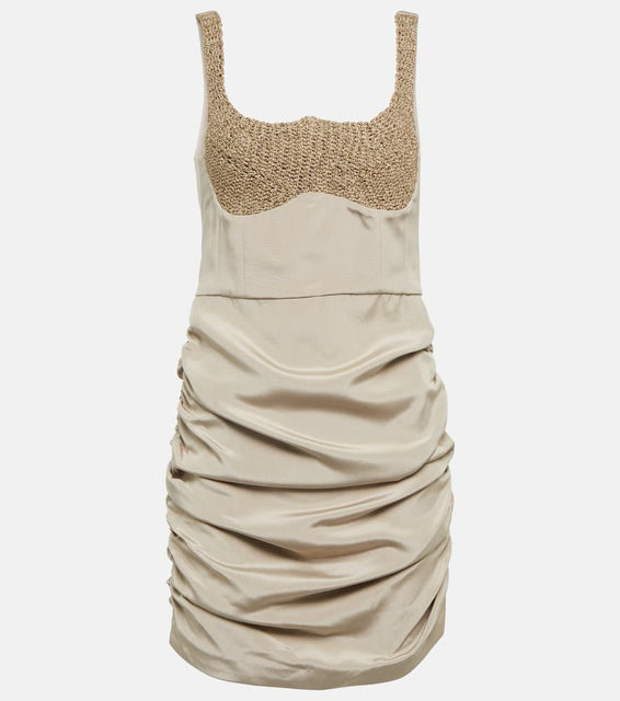 The Mannei Almeria ruched silk-blend minidress