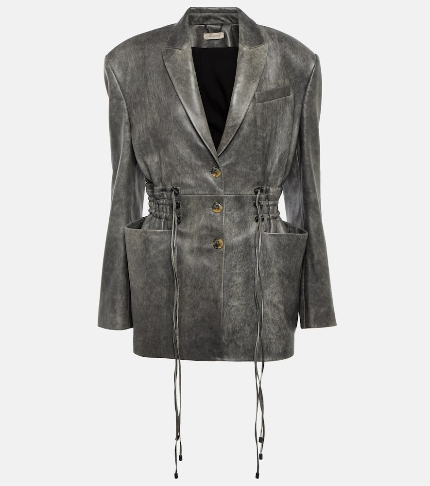 The Mannei Antibes leather blazer
