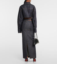 The Mannei Ararat denim maxi skirt