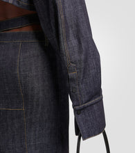 The Mannei Gudari cropped denim blazer