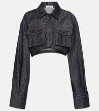 The Mannei Gudari cropped denim blazer