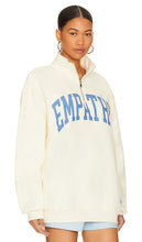 The Mayfair Group Empathy Always Quarter Zip Sweatshirt in Cream