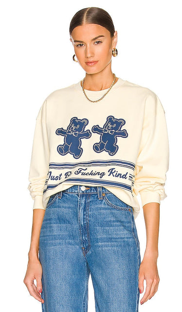 The Mayfair Group Just Be Fucking Kind Sweatshirt in Cream - The Mayfair Group - Just Be Fucking Kind - Sweat-shirt crème - The Mayfair Group Just Be Fucking Kind 奶油色运动衫 - Das Mayfair Group Just Be Fucking Kind Sweatshirt in Creme - The Mayfair Group Just Be Fucking Kind 스웨트셔츠 - Felpa del gruppo Mayfair Just Be Fucking Kind color crema