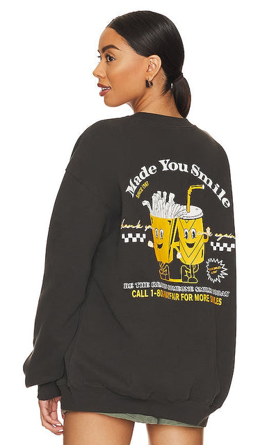 The Mayfair Group Made You Smile Sweatshirt in Charcoal - The Mayfair Group Made You Smile - Sweat-shirt anthracite - The Mayfair Group 让你微笑木炭运动衫 - Das „Made You Smile“-Sweatshirt der Mayfair Group in Anthrazit - The Mayfair Group Made You Smile 차콜 소재의 스웨트셔츠 - Felpa The Mayfair Group Made You Smile in antracite