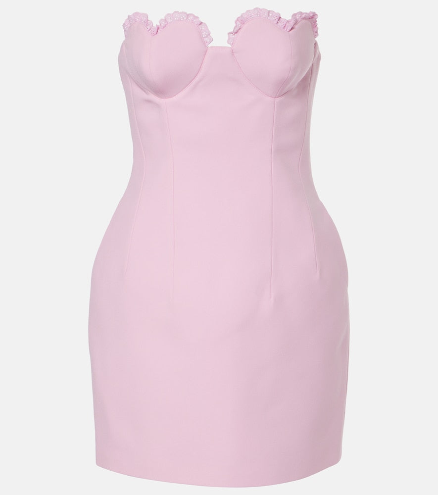The New Arrivals Ilkyaz Ozel Aurelie lace-trimmed corset dress. 新款 Ilkyaz Ozel Aurelie 蕾丝边束身连衣裙