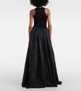 The New Arrivals Ilkyaz Ozel Cate jersey and silk taffeta gown
