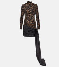 The New Arrivals Ilkyaz Ozel Chiwen bow-detail floral lace cocktail dress. 新款 Ilkyaz Ozel Chiwen 蝴蝶结细节花卉蕾丝鸡尾酒裙