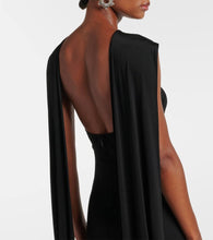 The New Arrivals Ilkyaz Ozel Cutout caped halterneck gown