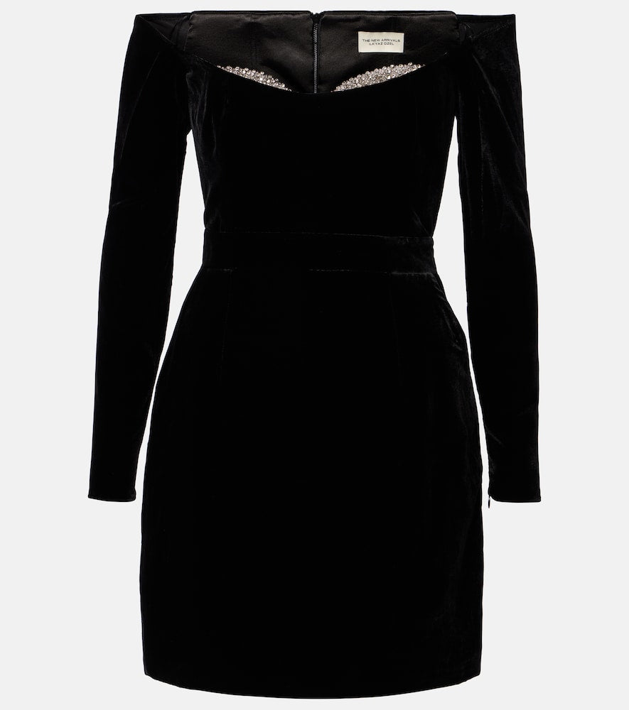 The New Arrivals Ilkyaz Ozel Farah crystal-embellished silk minidress. 新款 Ilkyaz Ozel Farah 水晶装饰真丝迷你连衣裙