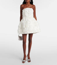 The New Arrivals Ilkyaz Ozel Floral-appliqué strapless minidress