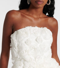 The New Arrivals Ilkyaz Ozel Floral-appliqué strapless minidress