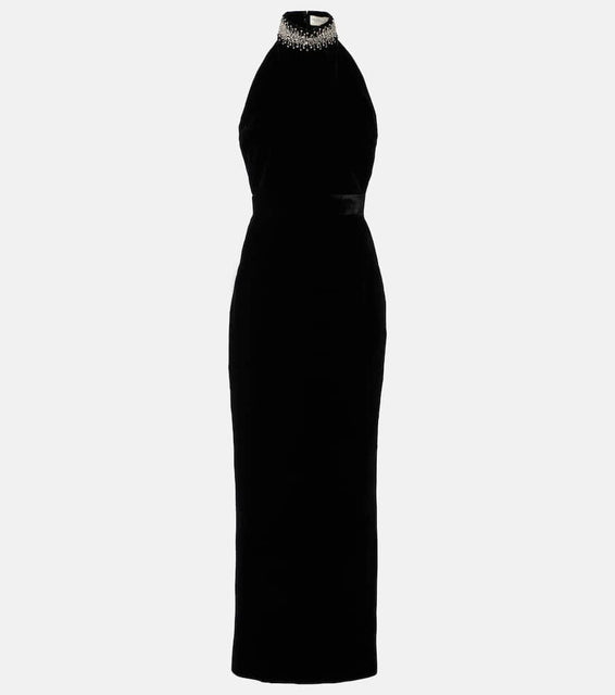 The New Arrivals Ilkyaz Ozel Hemingway halterneck silk maxi dress