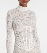 The New Arrivals Ilkyaz Ozel Isadora mockneck lace minidress