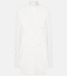 The New Arrivals Ilkyaz Ozel Isadora mockneck lace minidress