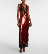 The New Arrivals Ilkyaz Ozel Lace-trimmed sequined gown