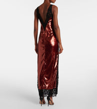 The New Arrivals Ilkyaz Ozel Lace-trimmed sequined gown