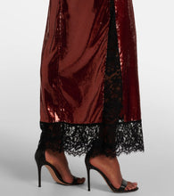 The New Arrivals Ilkyaz Ozel Lace-trimmed sequined gown