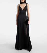 The New Arrivals Ilkyaz Ozel Paige satin and lace gown