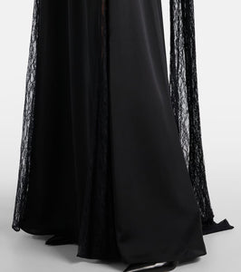The New Arrivals Ilkyaz Ozel Paige satin and lace gown