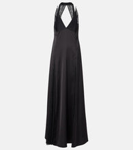 The New Arrivals Ilkyaz Ozel Paige satin and lace gown