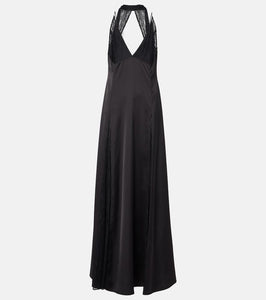 The New Arrivals Ilkyaz Ozel Paige satin and lace gown