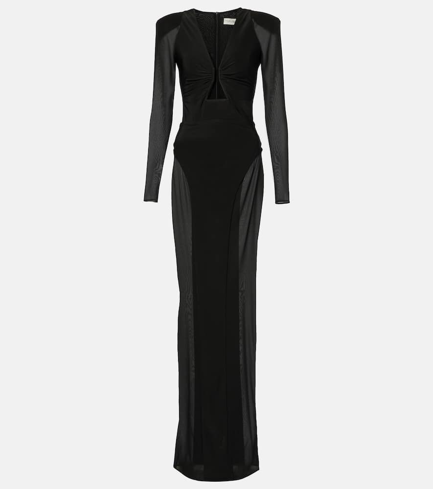 The New Arrivals Ilkyaz Ozel Paneled cutout gown