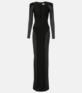 The New Arrivals Ilkyaz Ozel Paneled cutout gown