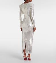 The New Arrivals Ilkyaz Ozel Sequined cutout floral-appliqu√É¬© gown