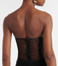 The New Arrivals Ilkyaz Ozel Tara mesh-trimmed corset gown