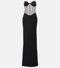 The New Arrivals Ilkyaz Ozel Tara mesh-trimmed corset gown