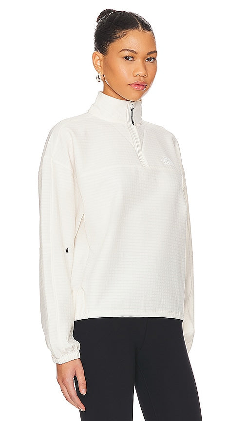 The North Face Tekware Grid 1/4 Zip Jacket in White