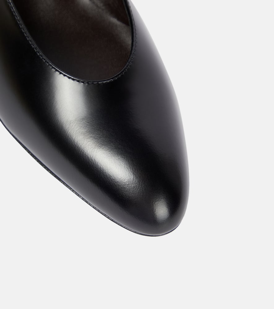 The Row Almond leather pumps